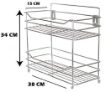 Picture of Stainless Steel Spice 2 Layer Fruits & Vegetable Onion Trolley Container Organizer Organizer Basket for Home Multipurpose Kitchen Storage Shelf Shelves Holder Stand Rack