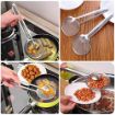 Picture of Multi-Functional 2 in 1 Fry Tool Filter Oil Frying BBQ Filter Stainless Steel Mesh Colander Serving Tong Pakkad Strainer Kitchen Tool