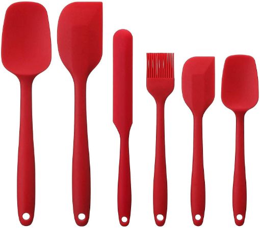 Picture of Silicone Spatula Sets of 6 Pcs Made of Food Heat-Resistant Non-Stick cookware Silicone Spatulas