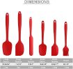 Picture of Silicone Spatula Sets of 6 Pcs Made of Food Heat-Resistant Non-Stick cookware Silicone Spatulas