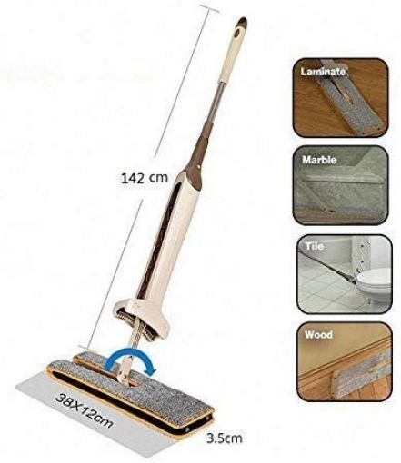 Picture of dual Flat mop Mopping Supplies Cleaning flat mops for floor cleaning mop flat dry and wet flat squeeze automatic mop bucket mop boomer flat mop with bucket with wheels sweeper stick rod refills microfiber mop for kitchen cleaning