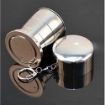 Picture of Steel Pocket Cup With Key Chain Folding Cups for Outdoor Travel Camping Picnic