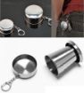 Picture of Steel Pocket Cup With Key Chain Folding Cups for Outdoor Travel Camping Picnic
