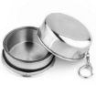 Picture of Steel Pocket Cup With Key Chain Folding Cups for Outdoor Travel Camping Picnic