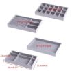 Picture of 4 Packs Velvet Jewelry Trays Velvet Jewellery Drawer Organiser Grey Storage Holder