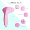 Picture of 6 in 1 massager  facial cleaning massager facial massager 6 in 1 facial electrical massager 5 in 1 facial massager for smoothing body and beauty care facial massager machine for face Electric Portable Face Cleanser Removing Blackhead and Massaging