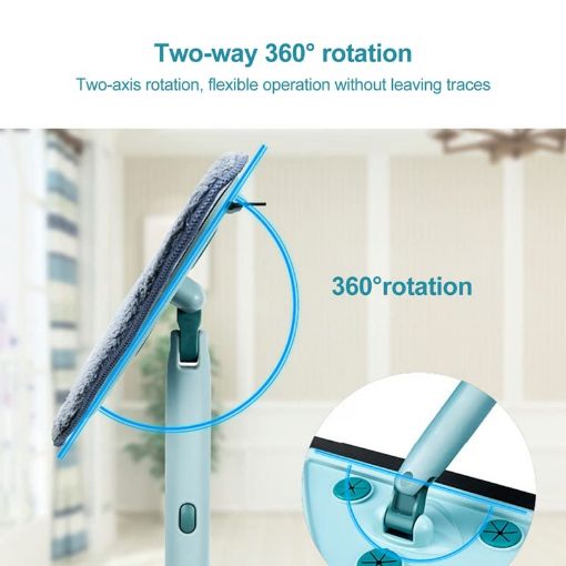 Picture of Triangle Cleaning Mop  Retractable Cleaning Mop Rotatable Triangle Dust Mop Multipurpose Cleaning moveable Brush