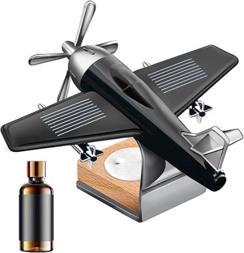 Picture of 3D Aeroplan Aircraft Shaped Solar Powered  Airplane Air Freshner Airplane 360° Rotating Airplane Ornament