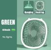 Picture of USB Desk Fan with light Table Fan with usb charging Folding Small Fan  Mini Fan with LED Light USB Desk Fan