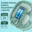 Picture of USB Desk Fan with light Table Fan with usb charging Folding Small Fan  Mini Fan with LED Light USB Desk Fan