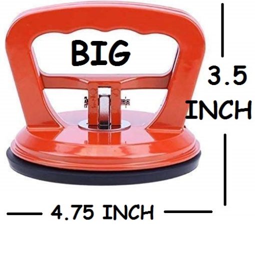 Picture of HEAVY DUTY SINGLE GLASS LIFTER AND RUBBER VACUUM HANDLE HELPING HANDLE SUCKER HANDLE STUCKER HANDLE LIFTER Puller Lifter Remover for Glass, Tiles | Glass Suction Cups AluminumHandle  Vacuum Plate Glass Holder Car Dent  REPAIR