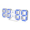 Picture of 3D LED Clock (Blue) Digital 3D LED Wall Clock Alarm Clock Modern Digital 3D LED Wall Clock