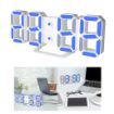 Picture of 3D LED Clock (Blue) Digital 3D LED Wall Clock Alarm Clock Modern Digital 3D LED Wall Clock