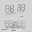 Picture of 3D LED Clock (Blue) Digital 3D LED Wall Clock Alarm Clock Modern Digital 3D LED Wall Clock