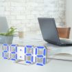 Picture of 3D LED Clock (Blue) Digital 3D LED Wall Clock Alarm Clock Modern Digital 3D LED Wall Clock