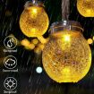 Picture of Crackle Glass Ball Light (2 Pcs) Solar Lantern Crackle Glass Ball Hanging Solar Post Lights