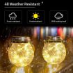 Picture of Crackle Glass Ball Light (2 Pcs) Solar Lantern Crackle Glass Ball Hanging Solar Post Lights