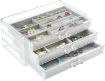Picture of 3 Drawer Jewelry Organizer Box  Jewelry Storage for Earrings Rings Necklaces Bracelets