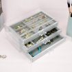 Picture of 3 Drawer Jewelry Organizer Box  Jewelry Storage for Earrings Rings Necklaces Bracelets