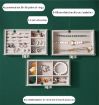 Picture of 3 Drawer Jewelry Organizer Box  Jewelry Storage for Earrings Rings Necklaces Bracelets