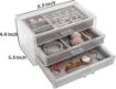 Picture of 3 Drawer Jewelry Organizer Box  Jewelry Storage for Earrings Rings Necklaces Bracelets
