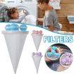 Picture of LINT CATCHER ROLLER Washing Machine Floating Lint Mesh Bag Net Hair Filter Remover Net Pouch Hair Catcher Lint Catcher Laundry Ball Floating Pet Fur Lint Hair Catcher Household Reusable