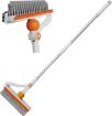 Picture of 180 Rotating Floor Brush Bathroom Cleaning Brush with Wiper Squeegee Floor Scrubbing Brush