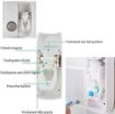 Picture of Toothpast Dispencer  Store Hands Free Wall Mounted Plastic Dust Proof Automatic Toothpaste Dispenser and Detachable Hole 5 Toothbrush Holder