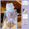 Picture of Teddy Water Bottles with Straw Bottle with Straw Kids Water Bottle Travel School Cute Animal Baby Water Bottle