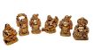 Picture of 6 pcs Laughing Buddha golden buddha 6 Pc Set Small buddha lucky buddha