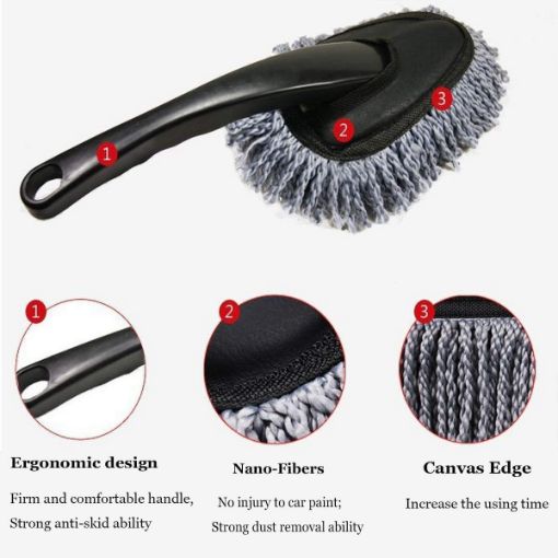 Picture of Microfiber Car Dash Duster Cleaning Brush Microfiber Duster Brush small car cleaning brush car cleaning brush