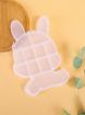 Picture of RABBIT SHAPE TRASPARENT JEWELLERY BOX Jewelry Case Plastic Storage Box with dividers  Portable Earing Necklace Jewelry Desktop Container