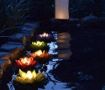 Picture of Lotus Flower Floating Diya Set with Water Sensor Sensor Water Floating Smokeless Candles & Lotus Flowers Sensor Led Tea Light Unbreakable For Outdoor And Indoor Festival Decoration