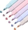 Picture of 6 Pcs Aesthetic Cute Highlighters Bible Highlighters Cream Colors Chisel Tip