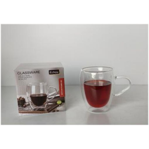 Picture of DOUBLE WALL GLASS MUG 100 ML