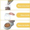 Picture of Feeder Food Dispenser Station Replenish Pet Food for Dog Cat Animal Automatic Gravity Dry Food Storage Bottle Bowl Dish Stand
