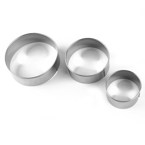 Picture of Cookie Cutter Stainless Steel Cookie Cutter with 4Shape, 12 Pieces   12 Pcs 4 Different Shapes Stainless Steel Biscuit Cutlet