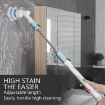 Picture of Long Handle Electric Mop Household Cleaning Tool Portable Spin Scrubber  USE Plastic Electric Spin Scrubber Machine Floor Cleaning Bathroom Tiles Cleaner Tool