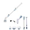 Picture of Long Handle Electric Mop Household Cleaning Tool Portable Spin Scrubber  USE Plastic Electric Spin Scrubber Machine Floor Cleaning Bathroom Tiles Cleaner Tool