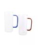 Picture of Glass Tall Mug with Color Handle for Coffee Glass Mug with Color Handle