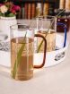 Picture of Glass Tall Mug with Color Handle for Coffee Glass Mug with Color Handle