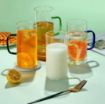 Picture of Glass Tall Mug with Color Handle for Coffee Glass Mug with Color Handle