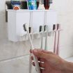 Picture of NEW TOOTHBRUSH HOLDER Wall Mount Toothbrush Combination Holder with 3 Cups Self-Adhesive Bathroom Shower Storage Organizer