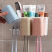 Picture of NEW TOOTHBRUSH HOLDER Wall Mount Toothbrush Combination Holder with 3 Cups Self-Adhesive Bathroom Shower Storage Organizer