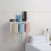 Picture of NEW TOOTHBRUSH HOLDER Wall Mount Toothbrush Combination Holder with 3 Cups Self-Adhesive Bathroom Shower Storage Organizer