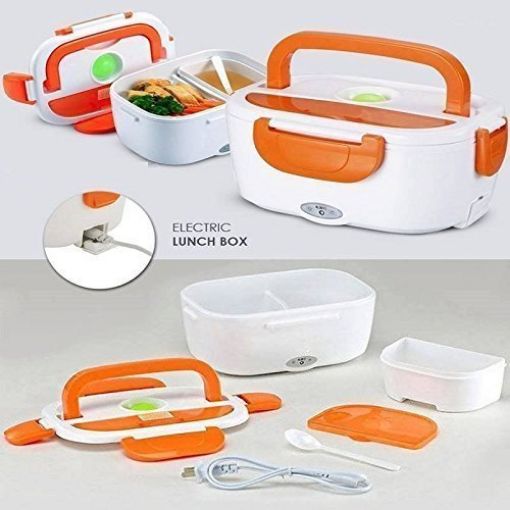 Picture of Lunch box electric Multi Function Electric Heated Portable Food Warmer Lunch Box Portable Electric Heating Box Lunch Food Tiffin Box for Office School