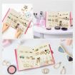 Picture of NOTEBOOK JEWELLERY ORGANIZER Folding Jewelry Display Earrings Ear Studs Holder Organizer Storage Book Design PU Leather Jewelry Tray