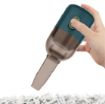 Picture of Desktop Vacuum Cleaner Portable Compact Cordless Visible Dust Bin Mini Handheld Vacuum Multifunctional Brush