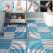 Picture of bathroom floor mat Interlocking  Floor Tiles Massage Design and Drain Holes for Kitchen Bathroom Shower Pool