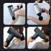 Picture of facial gun massager Cordless Rechargeable Handheld Percussion Massage Gun Deep Tissue Massager with Quiet 6 Speed High-Intensity Vibration and 4 Massage Heads pimple full body muscle massager